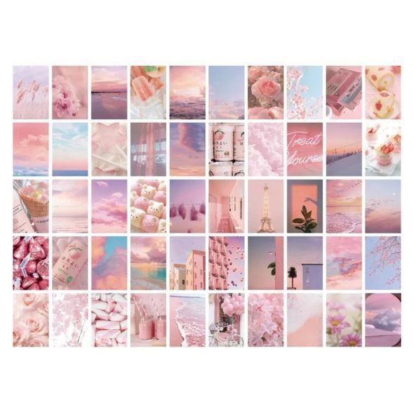 Мини стикербук Candy Poetry 50 наклеек 4х6 см Розовые (TS07A001)