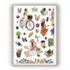 Сет наклеек Olla Artworld Garden aesthetic 15х21 см