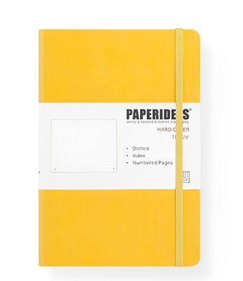 Блокнот в точку А5 PAPERIDEAS для Bullet Journal Желтый (Yellow lemon)