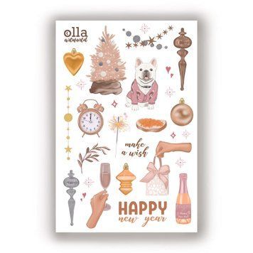 Сет наклеек Olla Artworld New Year 10х15 см