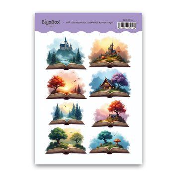 Сет стикерів BuJoBox Книжкові світи №1 10х15 см
