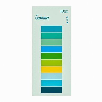 Стикеры-закладки для заметок Summer цветные 10 цветов (6941731551185)