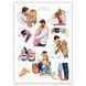 Сет стикеров BUJODI Love at home 17х12 см