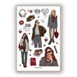 Сет наклейок Olla Artworld Just a girl 10х15 см