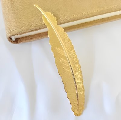 Железная закладка для книг Желтое золото 11,4 х 2,3 см (TWBM-005)