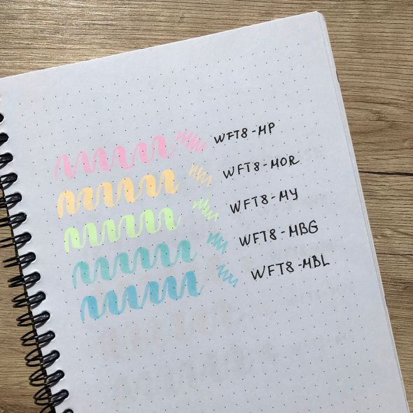 Zebra Mildliner Вrush Pens набор из 5 цветов №1 WFT8-5C