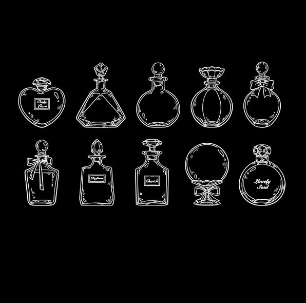 Набір стікерів для скрапбукінгу Infeel.Me Perfume 20 шт (TZB-3316)