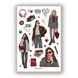 Сет наклейок Olla Artworld Just a girl 10х15 см