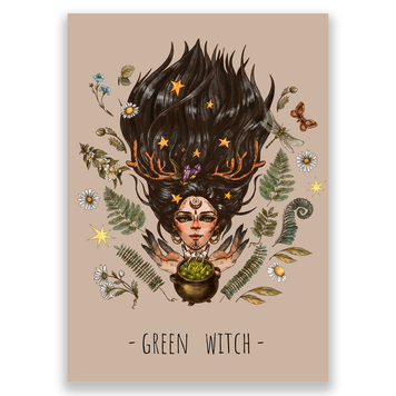 Открытка Nomad Post Green Witch 10х15 см