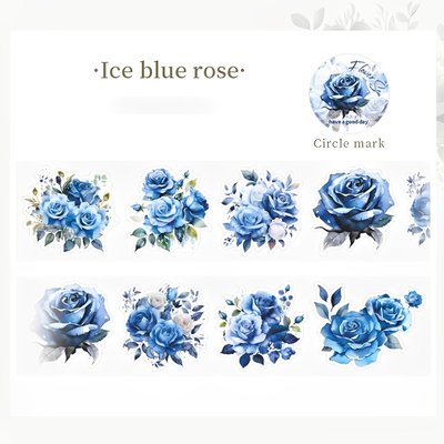 Декоративний скотч Have a good day Блакитні троянди 5 см х 2 м (MHD-YJHH006)