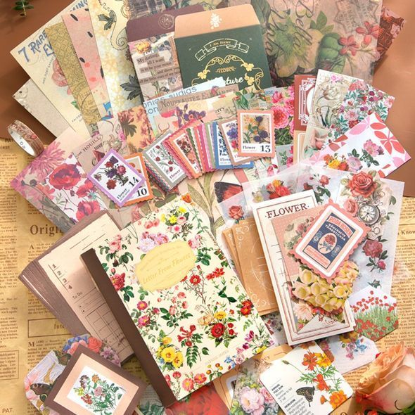 Набір матеріалів для скрапбукінгу SIMNO Letter From Flowers 154 шт 18x23 см