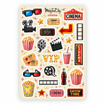 Сет стікерів ART STORY Cinema 10х15 см
