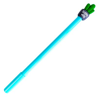 Гелевая ручка Кактус голубая 17 см