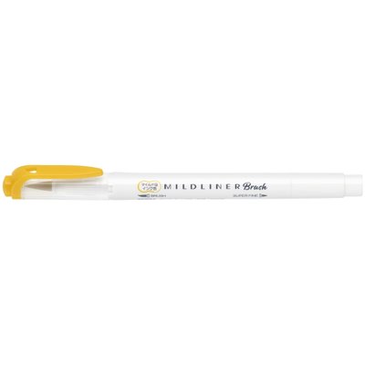 Mildliner Brush Pen двухсторонний Zebra Тёмно-желтый (WFT8-MGO)