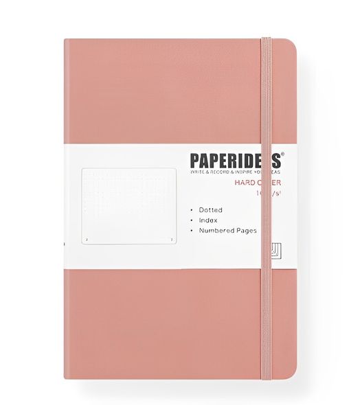 Блокнот в точку А5 PAPERIDEAS для Bullet Journal Розовый (Nude pink)