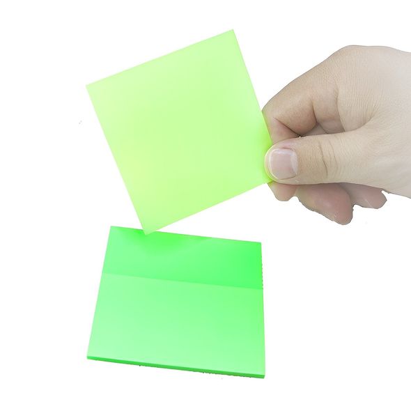 Набор прозрачных стикеров для заметок Салатовые 7.5х7.5 см 50 шт (TWN-10-75-G)