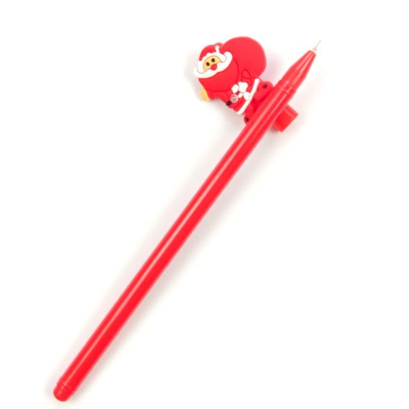 Ручка новорічна червона Дід мороз