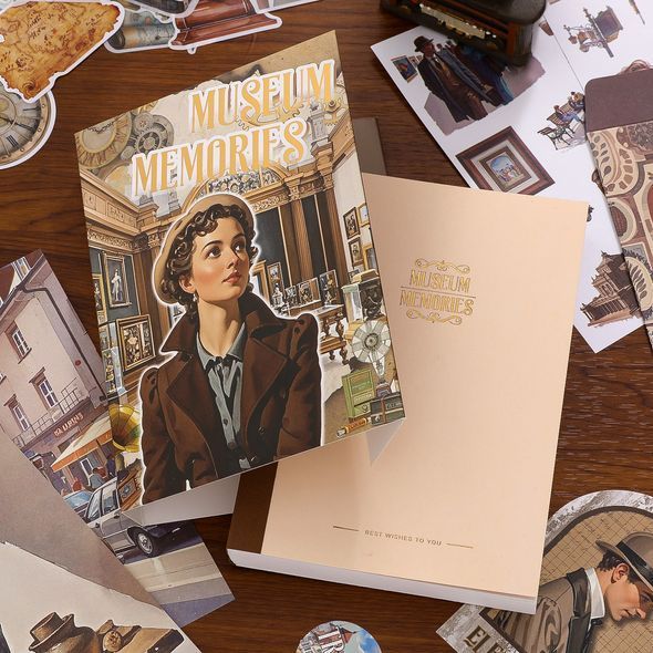 Набір матеріалів для скрапбукінгу SIMNO Museum Memories 147 шт 18x23 см