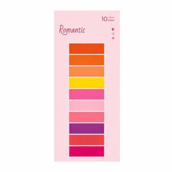 Стикеры-закладки для заметок Romantic цветные 10 цветов (6941731551154)