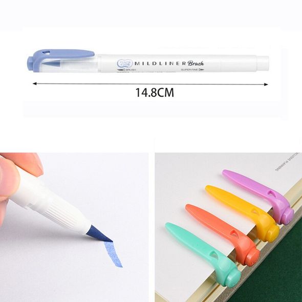 Mildliner Brush Pen двосторонній Zebra Блакитний (WFT8-MCYA)