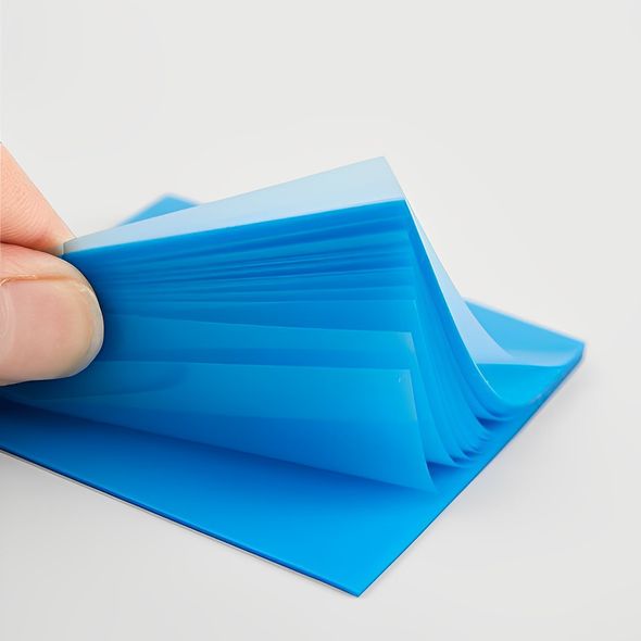 Набор прозрачных стикеров для заметок Голубые 7.5х7.5 см 50 шт (TWN-10-75-B)