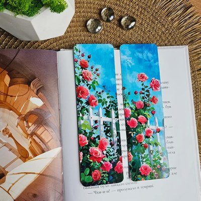 Двухсторонняя закладка для книг MriyTaDiy ART-28 Розы 5х16 см