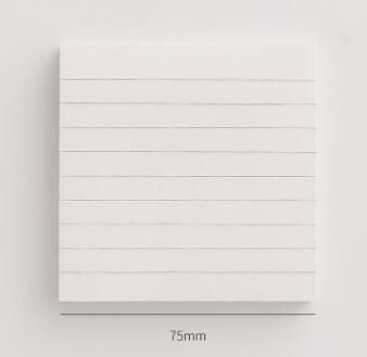 Набор стикеров Заметки в линию на белой бумаге 7.5*7.5 см