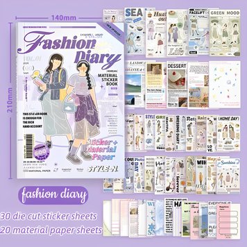 Стікербук 50 аркушів SIMNO Fashion diary 14х21 см (XM2309HXSC-001A)