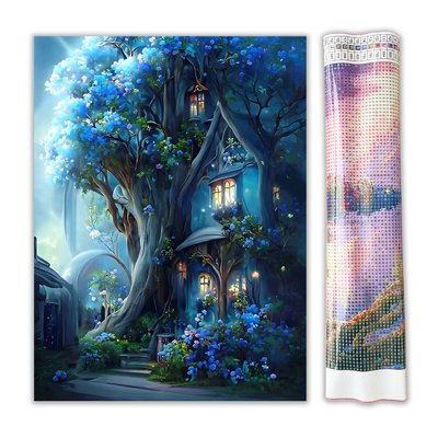 Набор для алмазной мозаики с аксессуарами Дом в цветах 24,5х34,5 см (ART-M-SP58)