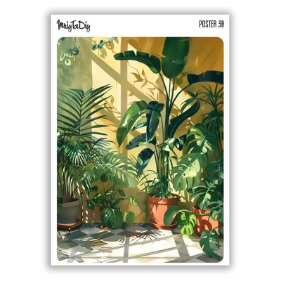 Стикер MriyTaDiy Poster 30 Комнатные растения 9,5х13 см