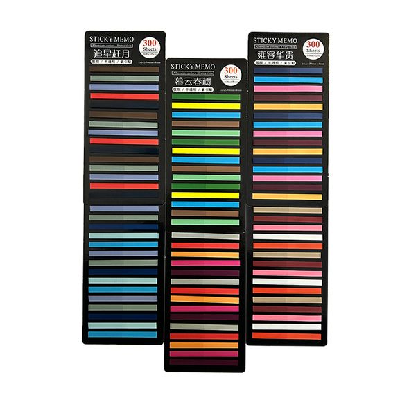 Стикеры-закладки для заметок Голубые 5 цветов 300 шт (MEMO-300-15-B)