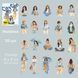 Набір стікерів Have a good day City character girl 20 шт