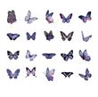 Набор стикеров ПВХ на прозрачной основе 40 шт Purple Butterfly 90x105 мм (ZRBWG-16-16)