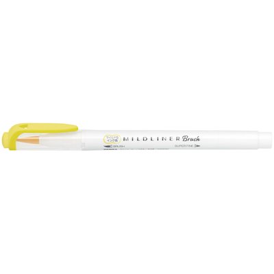 Mildliner Brush Pen двухсторонний Zebra Лимоновый (WFT8-MLY)