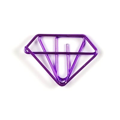 Скріпка Діамант 1 шт Пурпурова