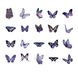Набор стикеров ПВХ на прозрачной основе 40 шт Purple Butterfly 90x105 мм (ZRBWG-16-16)