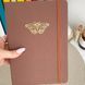 Блокнот в крапку А5 для Bullet Journal Коричневий текстильний зі сріблястим зрізом 80 аркушів 180 г/м&sup2; (BUKE-027)