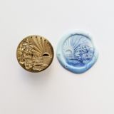 Об'ємна сургучна печатка кругла Пляж 2,5 см (WAX-ST-81)