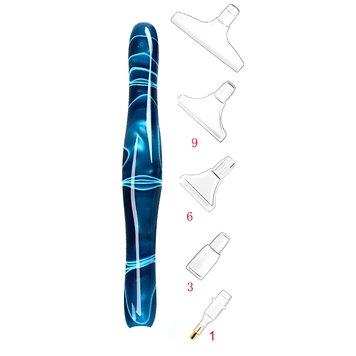 Стилус с насадками для алмазной мозаики Синий 15х2х2 см (T011A-001)