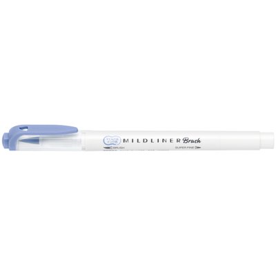 Mildliner Brush Pen двухсторонний Zebra Синий (WFT8-MDB)