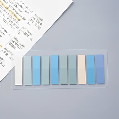Стикеры-закладки для отметок 10 цветов 200 шт Синие (TWWT-087-BL)