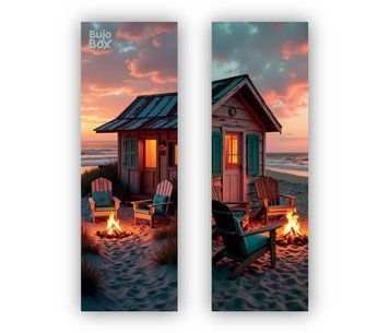 Двостороння закладка для книг BuJoBox Вечір біля вогню 4,6х14,6 см