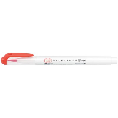 Mildliner Brush Pen двосторонній Zebra Червоний (WFT8-MMGO)