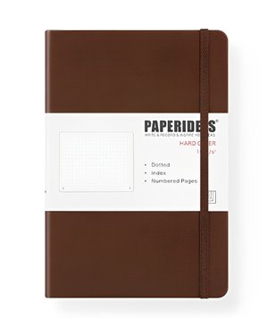 Блокнот у крапку А5 PAPERIDEAS для Bullet Journal Коричневий (Brown)