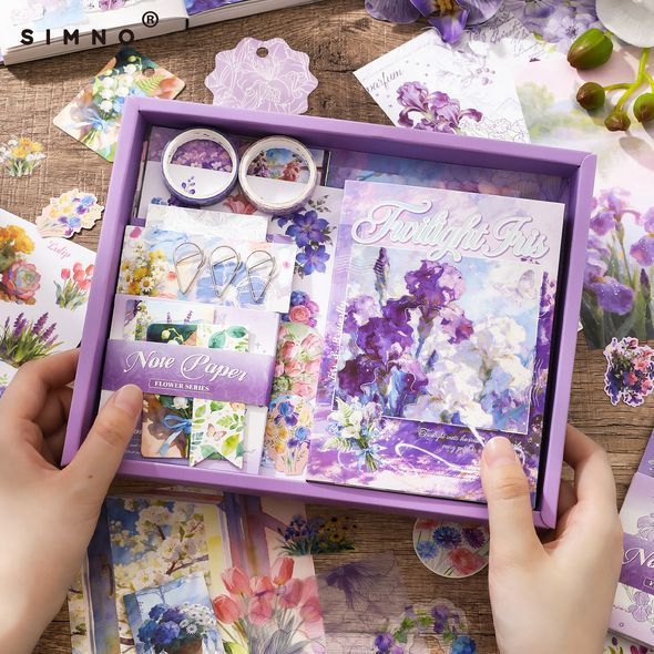Матеріали для скрапбукінгу SIMNO Сутінкові іриси 157 шт 18x23 см