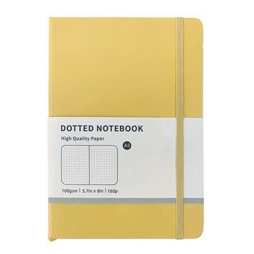 Блокнот в точку A5 для Bullet Journal Желтый 160 страниц 100 г/м&sup2;