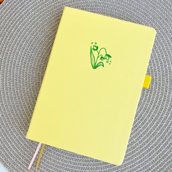 Блокнот в точку А5 для Bullet Journal Желтый 80 листов 160 г/м² (BUKE-016)