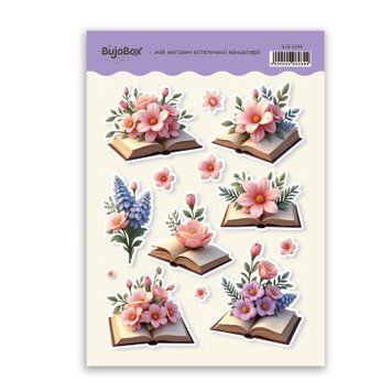 Сет стикерів BuJoBox Яскраві книжки 10х15 см