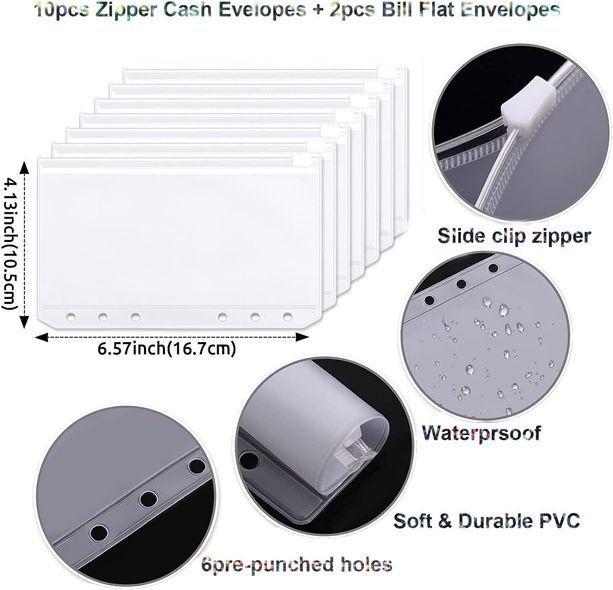 Органайзер для денег (байндер) Черный 13х19 см