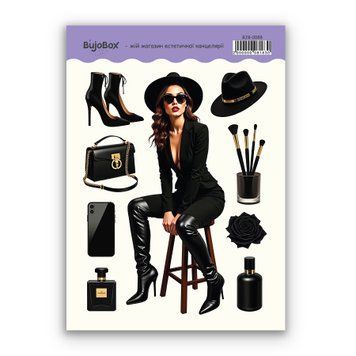 Сет стикерів BuJoBox Black 10х15 см